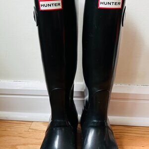 Tall Black Hunter Rain boots